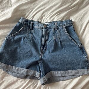 Topshop Denim Blue Women's Shorts US8 100% cotton